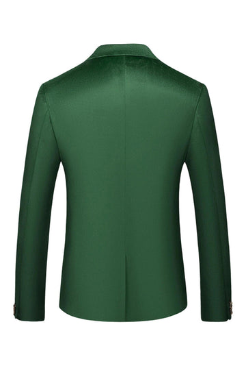 Green Peak Lapel Singel Breasted Men's Prom Blazer